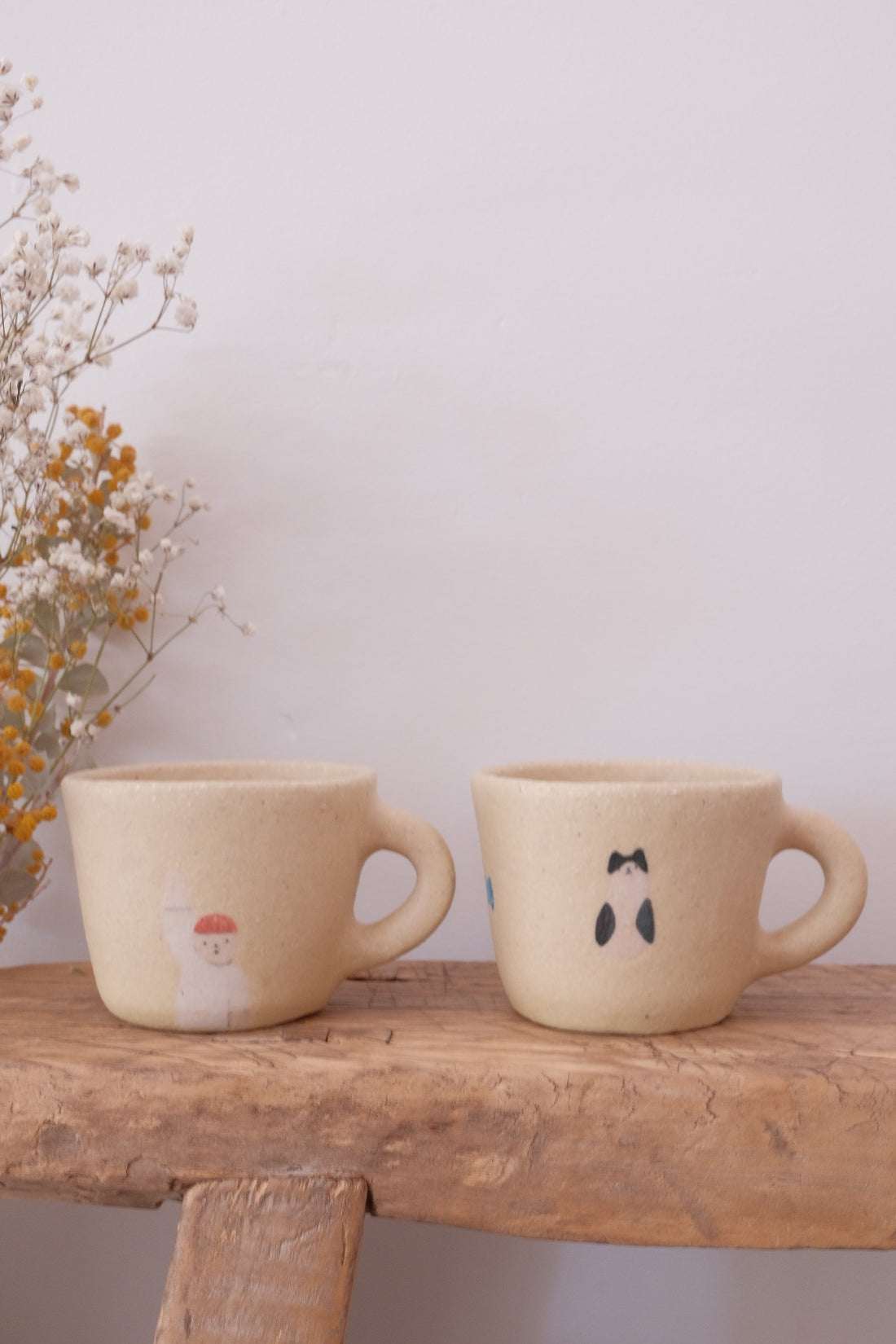 Aya Watanuki 綿貫彩 Mug - Small (Yellow Cat)