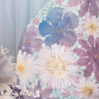 Seto Ware Flower Purple Pasta Plate