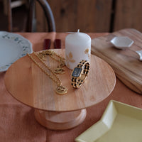 Natural Wood Pedestal Plate Cake Stand