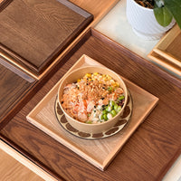 Non-Slip Surface Natural Wood Serving Tray