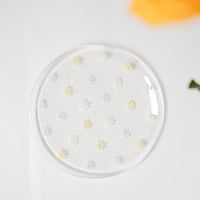 Fuji Glass Studio Flower Plate Yellow 14cm