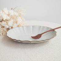 Mino Ware Lotus Oval Plate