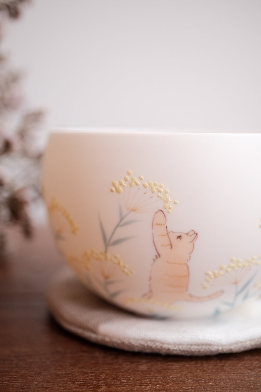 Baizhi Studio - Fennel Orange Cat Coffee/Tea Egg Shape Cup