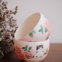 Baizhi Studio - Wild Rose Cat Coffee/Tea Egg Shape Cup