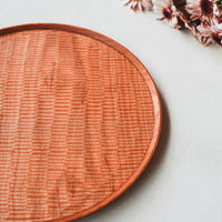 Kazunori Takatsuka 高塚和則 Round Cherry Wood Tray KU03