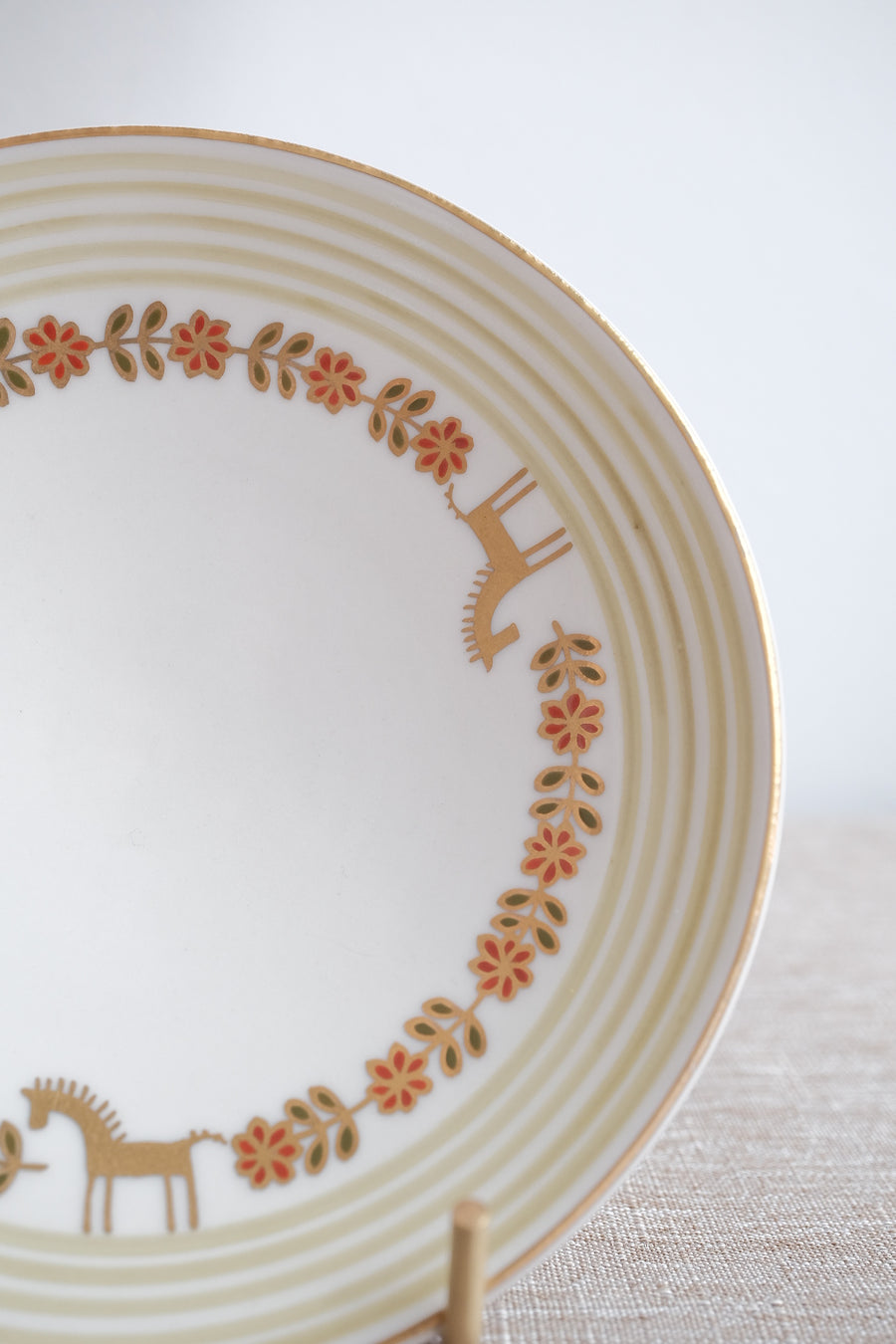 Natsumi Iino 飯野夏實 Gold Decor Small Plate - Horse NI005a