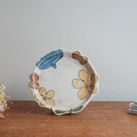 Hapun Pottery 拝志睦子 Flower Plate HP02
