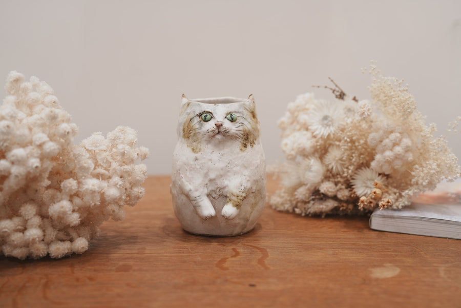 Shoko Matsuura 松浦唱子 Large Cat Flower Vase SM01 #2