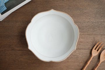 Norio Nakabayashi 中林範夫 Floral Shaped Deep Plate - Blue NN04