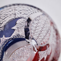 Edo Kiriko Whisky Glass Rock Glass "Butterfly" Purple/Red by Junichi Nabetani, Master of traditional crafts