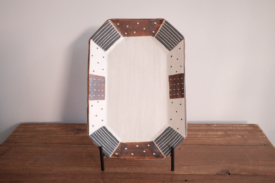 Emishi Kobo 池田匡優&美弥子 - Wide Octagon Plate Medium EK04