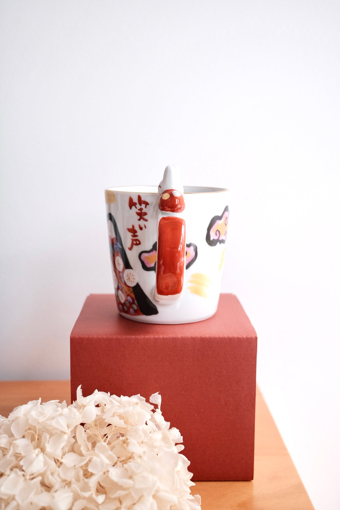 夕立窯 Japanese Style Red Mt. Fuji Mug