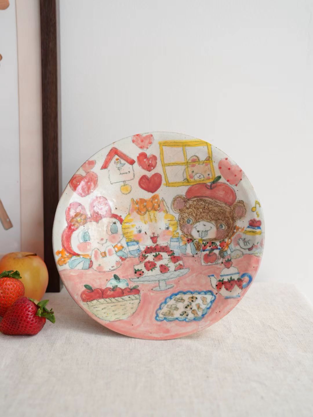 Asako Yamaguchi 山口麻子 Animal Pedestal Plate AI24