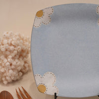 Kei Mitsumochi ミツ持啓 24cm Rectangle Plate - Blue Flower KM20