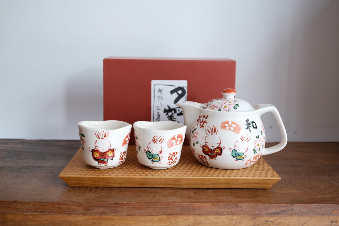 夕立窯 Japanese Style Tea Set - Sakura
