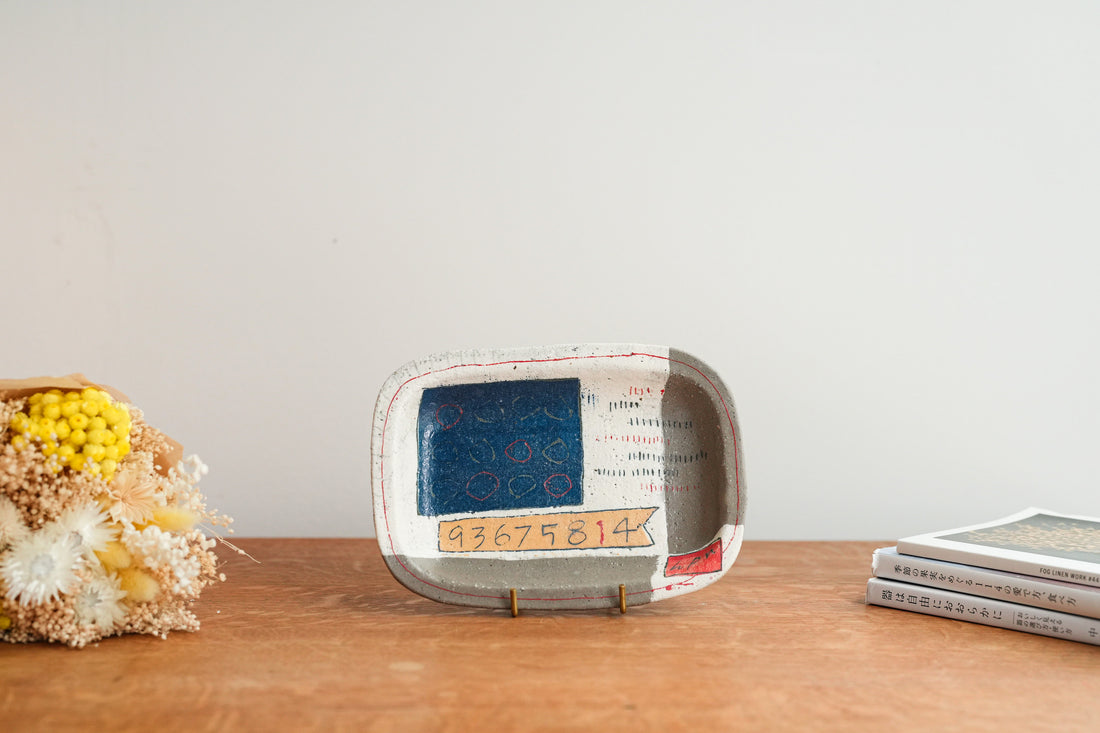 Hapun Pottery 拝志睦子 Rectangle Plate HP11