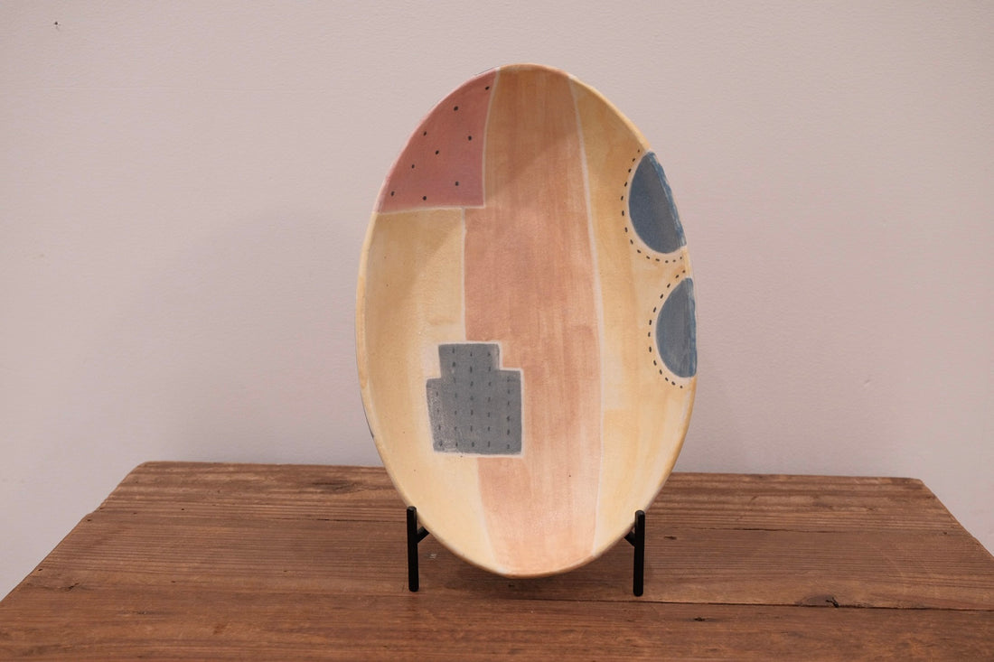 Emishi Kobo 池田匡優&美弥子 - Coloured Oval Plate Large EK32