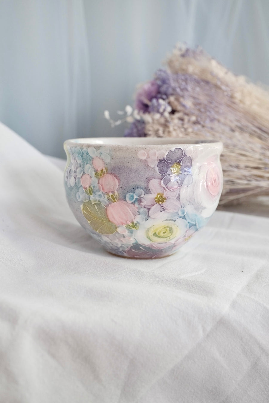 Seto Ware Flower Small Bowl