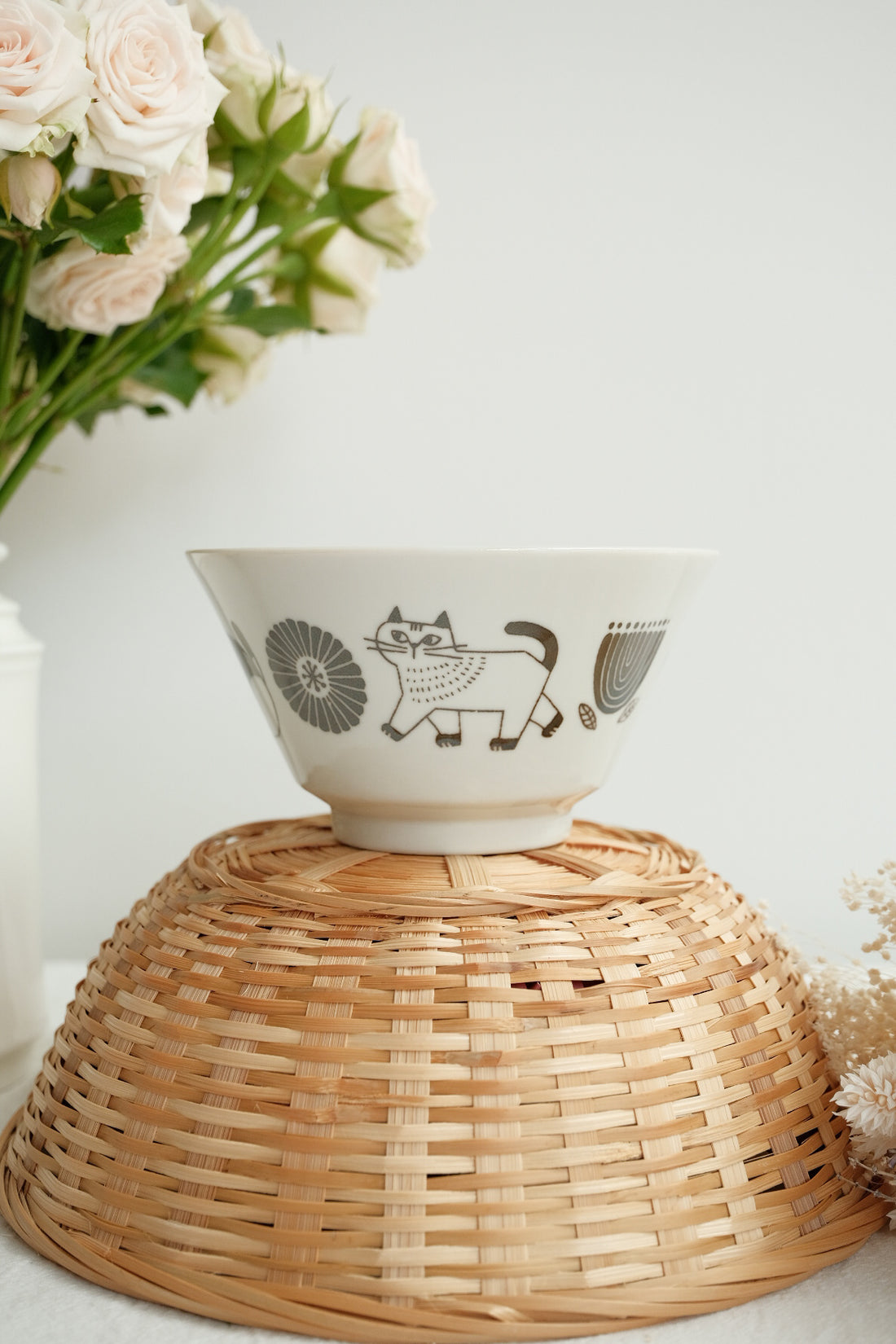 Hasami Ware Rice Bowl Cat Collection