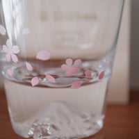 Edo Glass Mt. Fuji Sakura Glass Cup Coloring Changing Cups