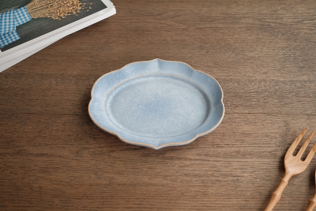 Norio Nakabayashi 中林範夫 Small Oval Plate - Blue NN07