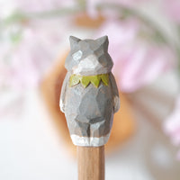 Ayataro Large Fork - Grey White Cat - aya14