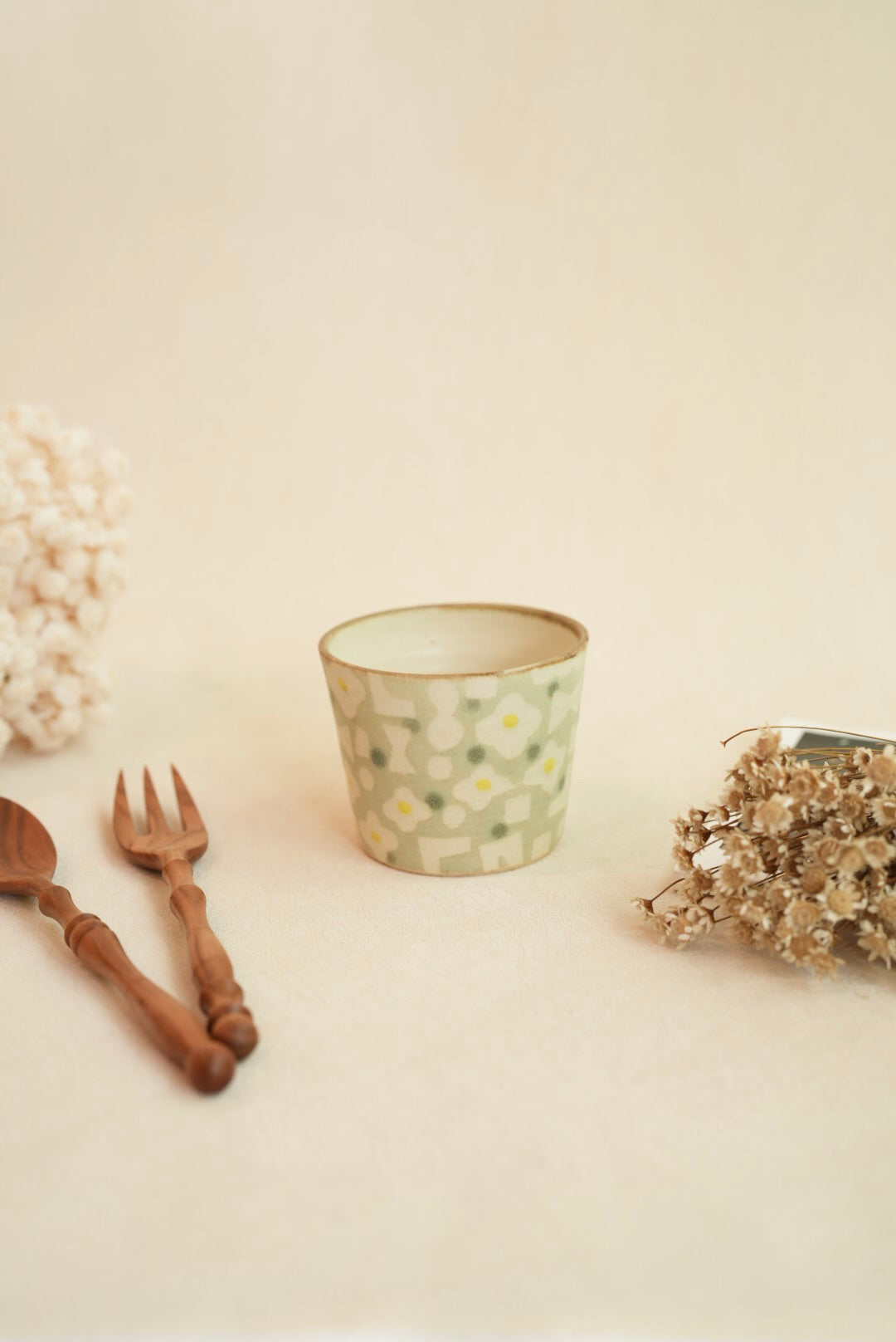 Makiko Sato 佐藤牧子- Green Mixed Pattern Free Cup MS12