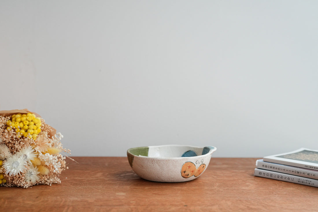 Hapun Pottery 拝志睦子 Medium Deep Plate HP05