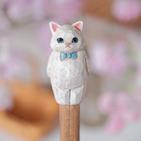 Ayataro Large Spoon - Cat with Blue Bowtie - aya10