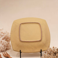 Kei Mitsumochi ミツ持啓 24cm Rectangle Plate - Yellow Flower KM21