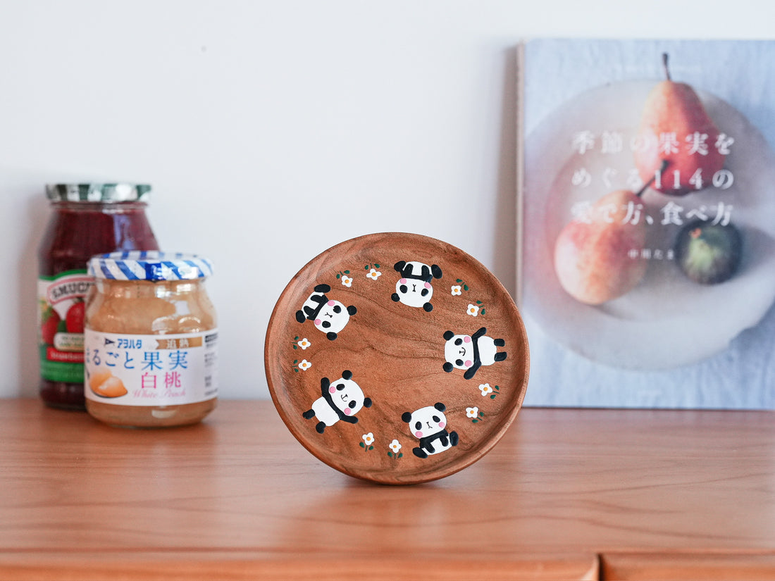 Kiezakka 木繪雜貨 Pedestal Plate - Panda KZ02