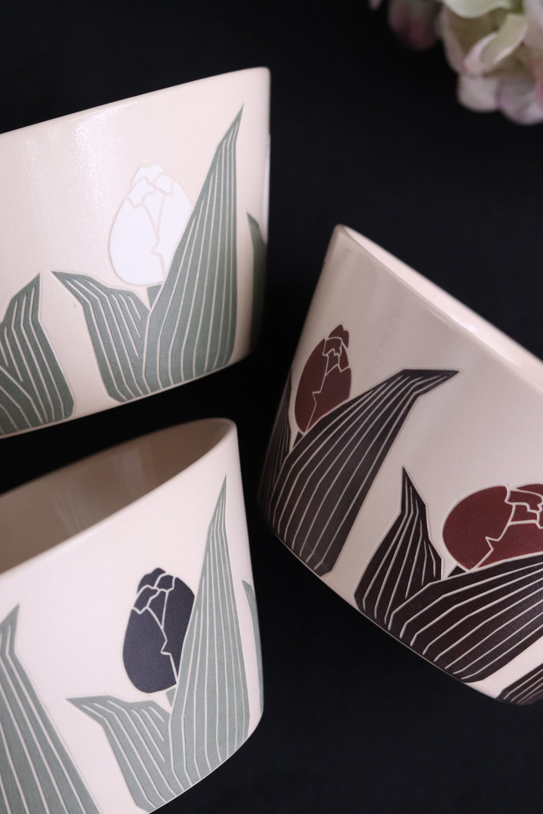 BAIYA Studio Handmade Brownie Tulip Bowl