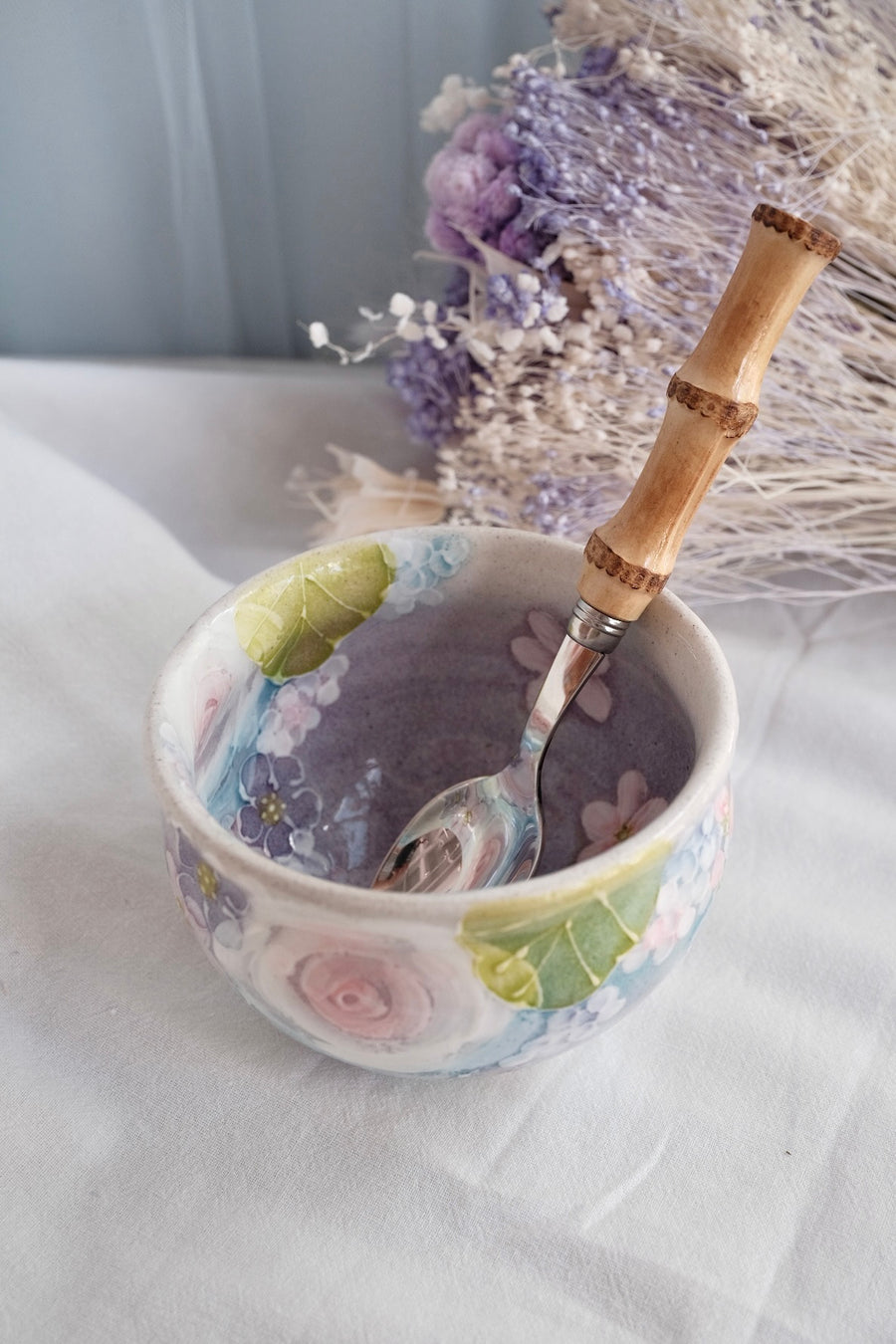 Seto Ware Flower Small Bowl