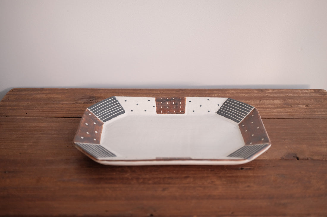 Emishi Kobo 池田匡優&美弥子 - Wide Octagon Plate Medium EK04