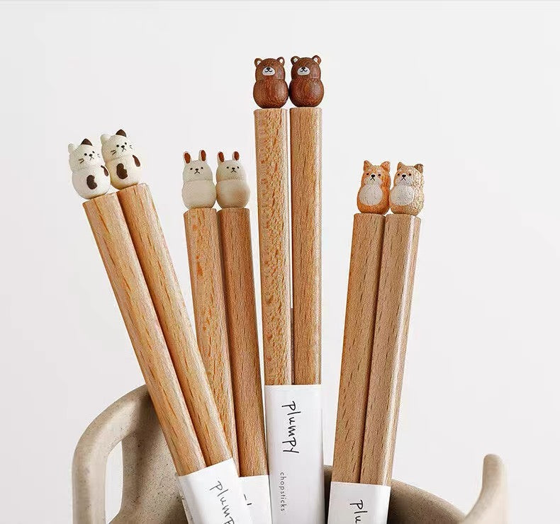 Plumpy Natural Wood Chopsticks