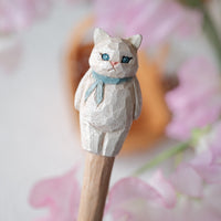 Ayataro Large Spoon - Cat with Blue Neckcloth - aya10