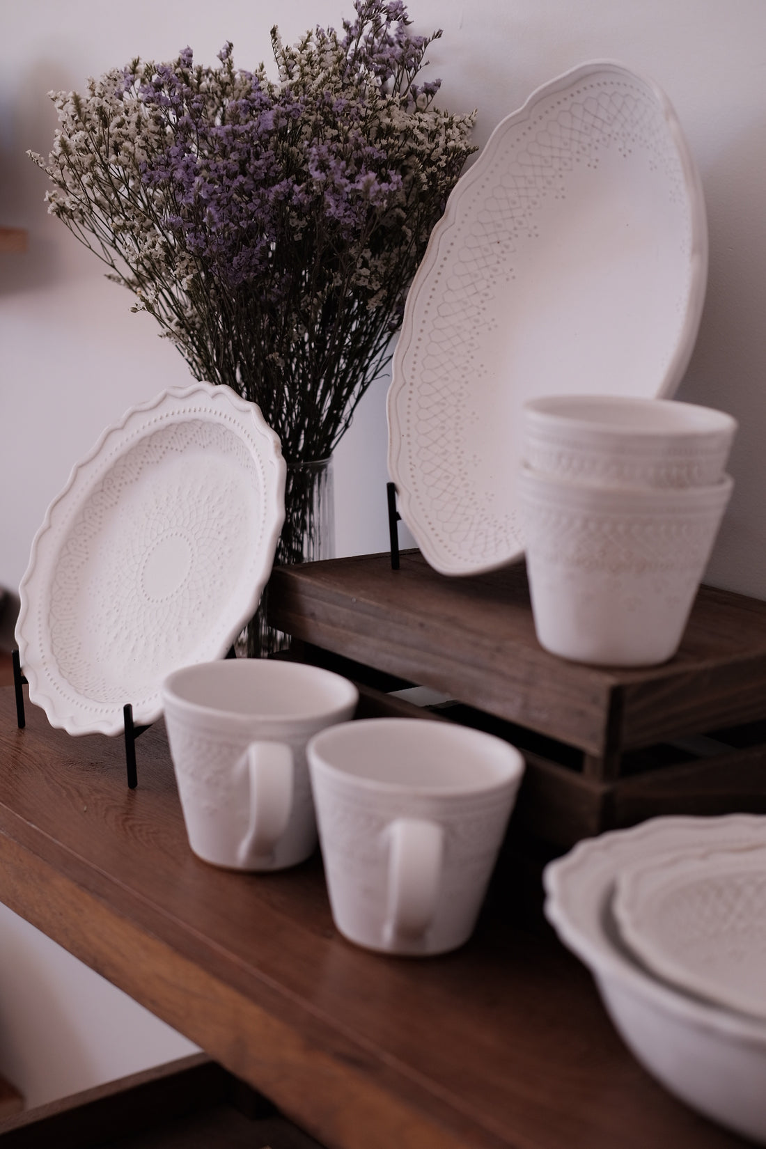 Mishiko Ware White Lace Collection