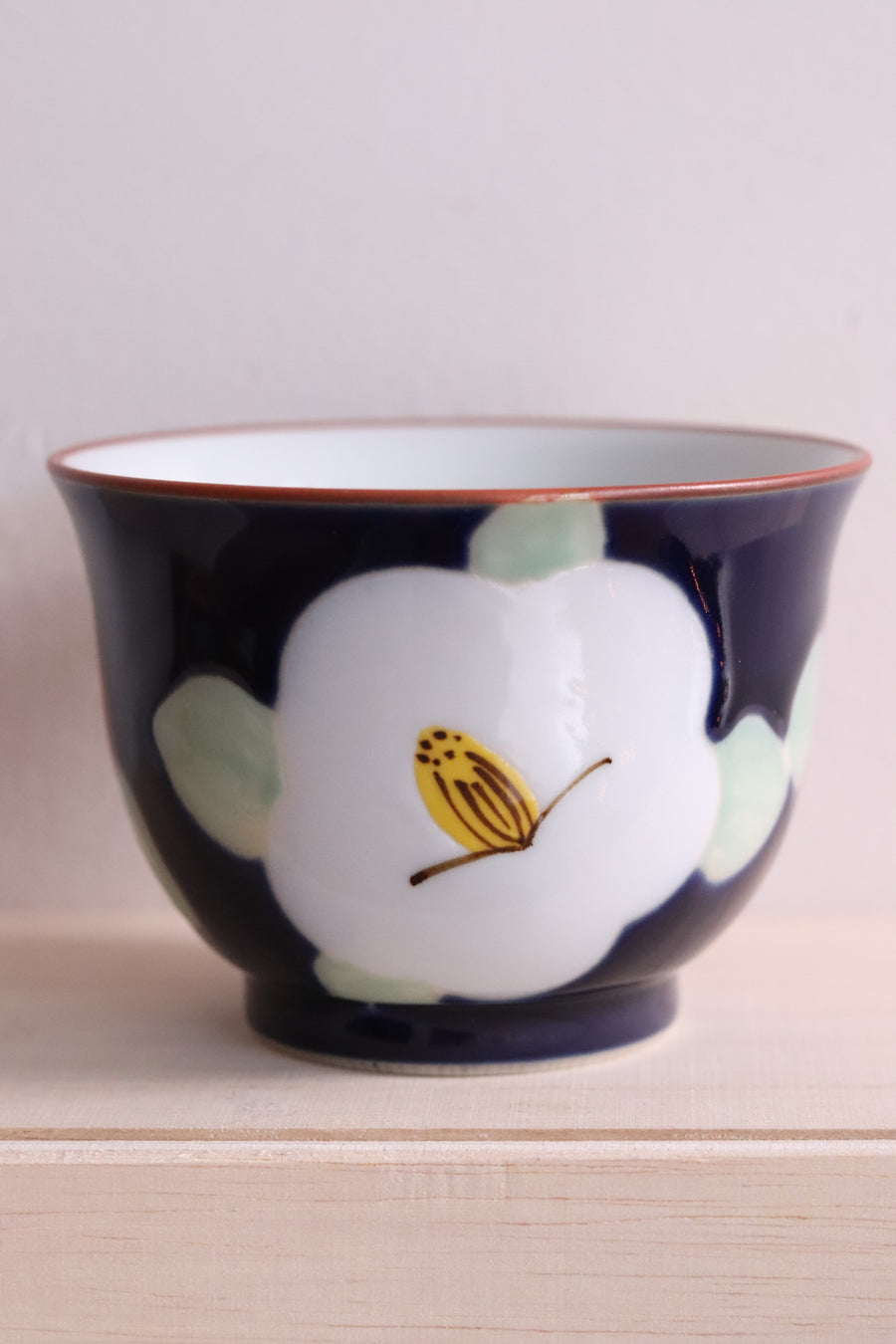 Arita Ware Hasami-Yaki Hand-Painted Blue Camellia Glaze Tea Set (1 Teapot + 2 Teacups)