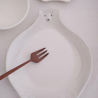 Mashiko Pottery Yoshizawa Polar Bear Plate