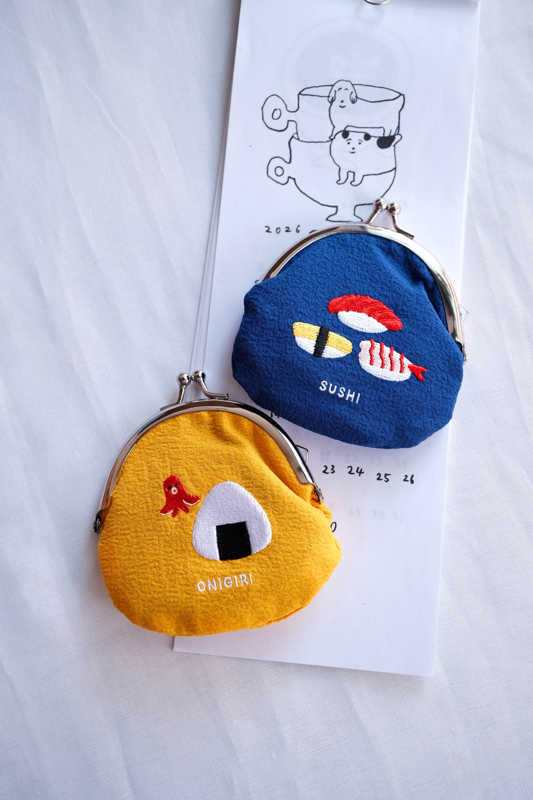 Decole Embroidered Coin Pouch