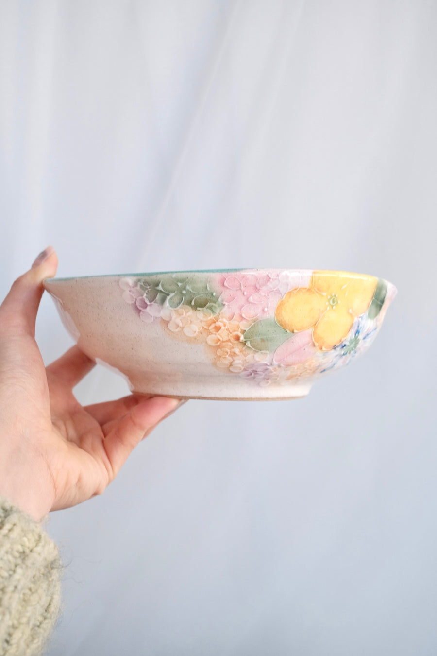 Seto Ware Flower Deep Plate