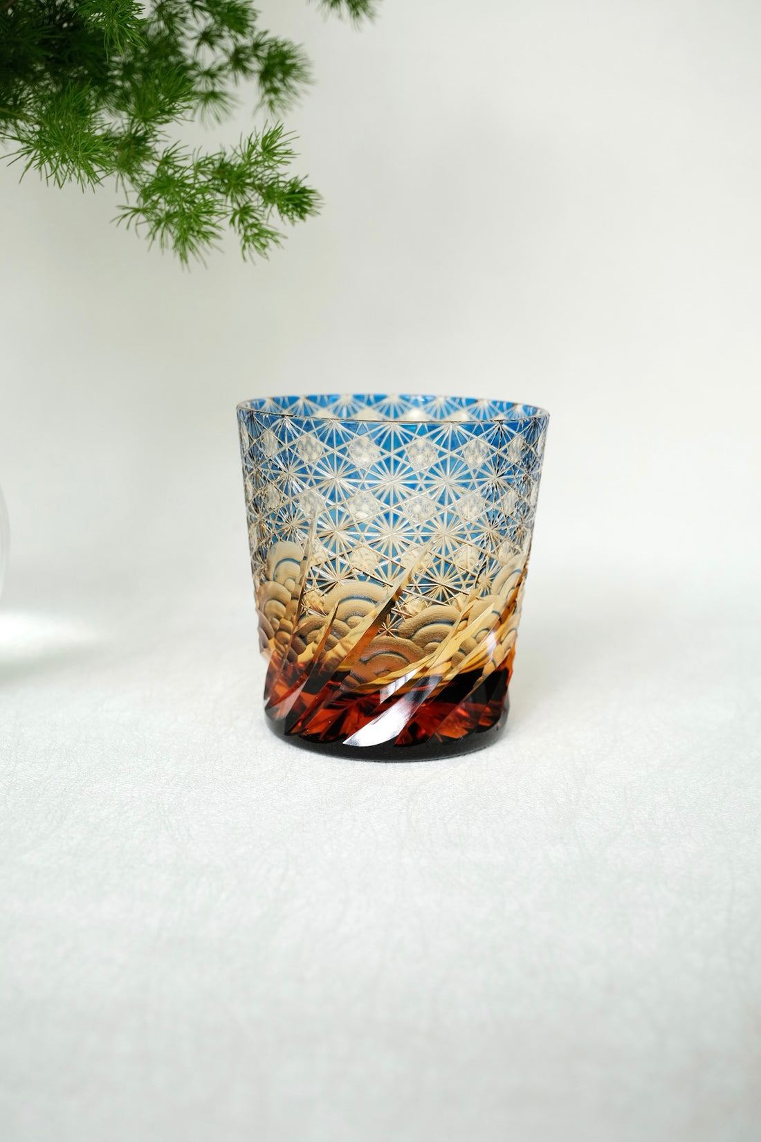 Harisho Yamada Glass - 漣-sazanami Whiskey Crystal Glass - Blue