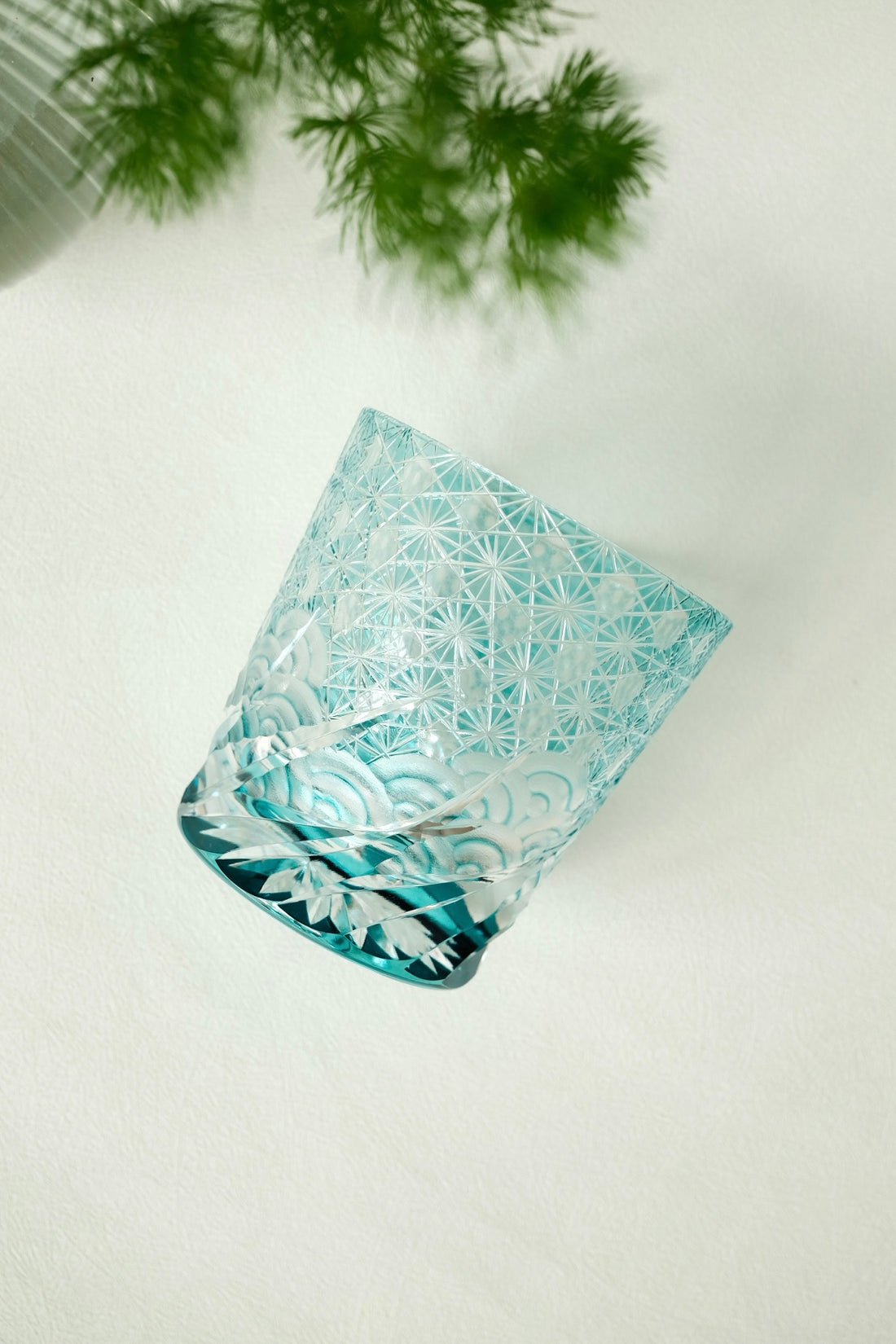 Harisho Yamada Glass - 漣-sazanami Whiskey Crystal Glass - Light Blue