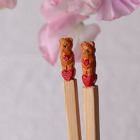 Ayataro Chopsticks - Bear with Heart - aya05