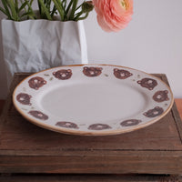 Kato Mikiko 加藤美纪子 Oval Cake Plate - MK02