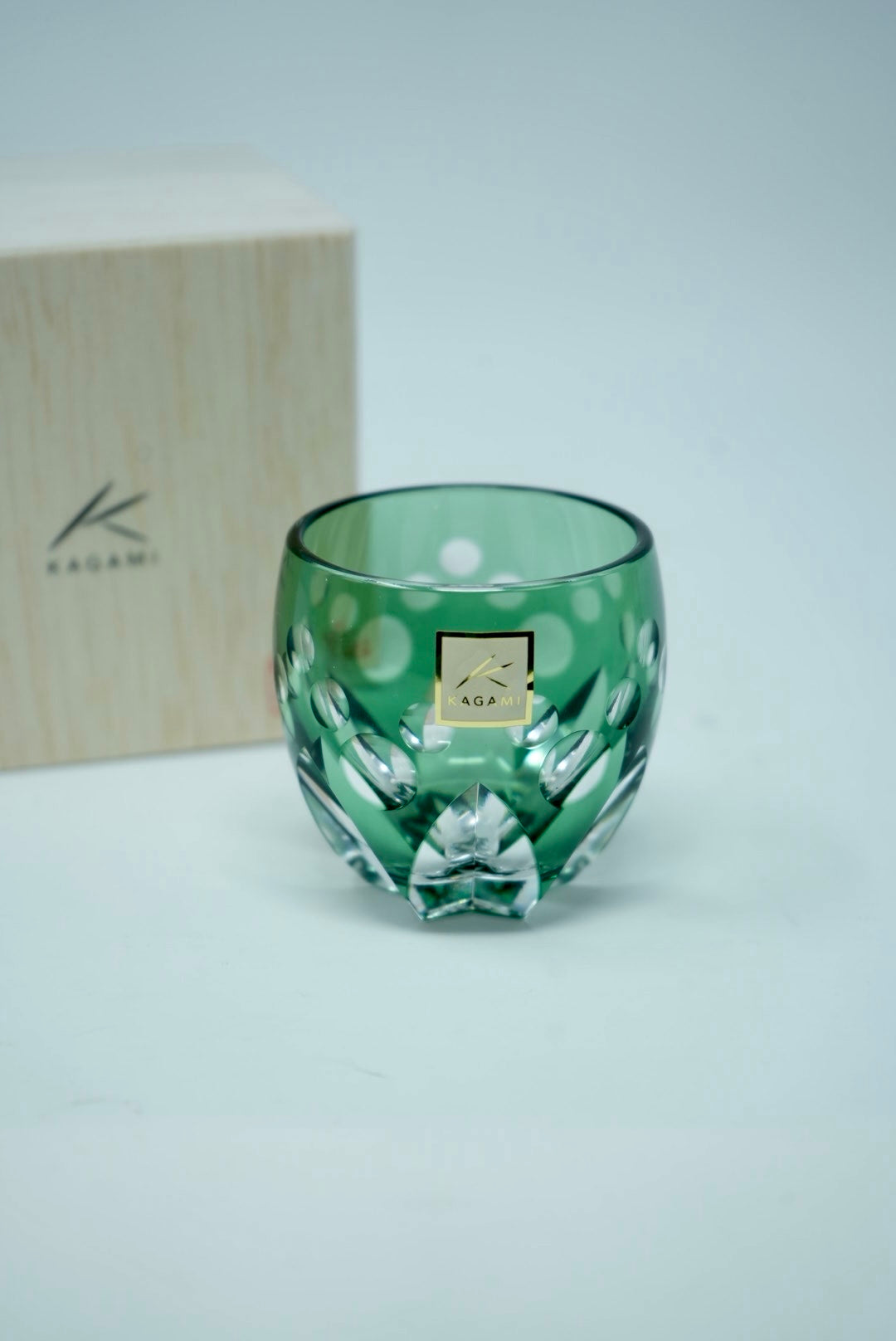 Kagami Crystal - Sake Glass, Edo Kiriko "Daffodil" By Satoshi Nabetani