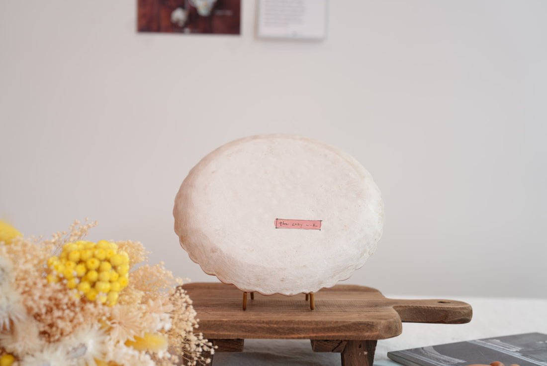 Cozy Nook - Checkered Pattern Fluted Round Plate- CN14 #1