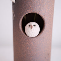 Shigaraki Ware Miniature Owl Vase