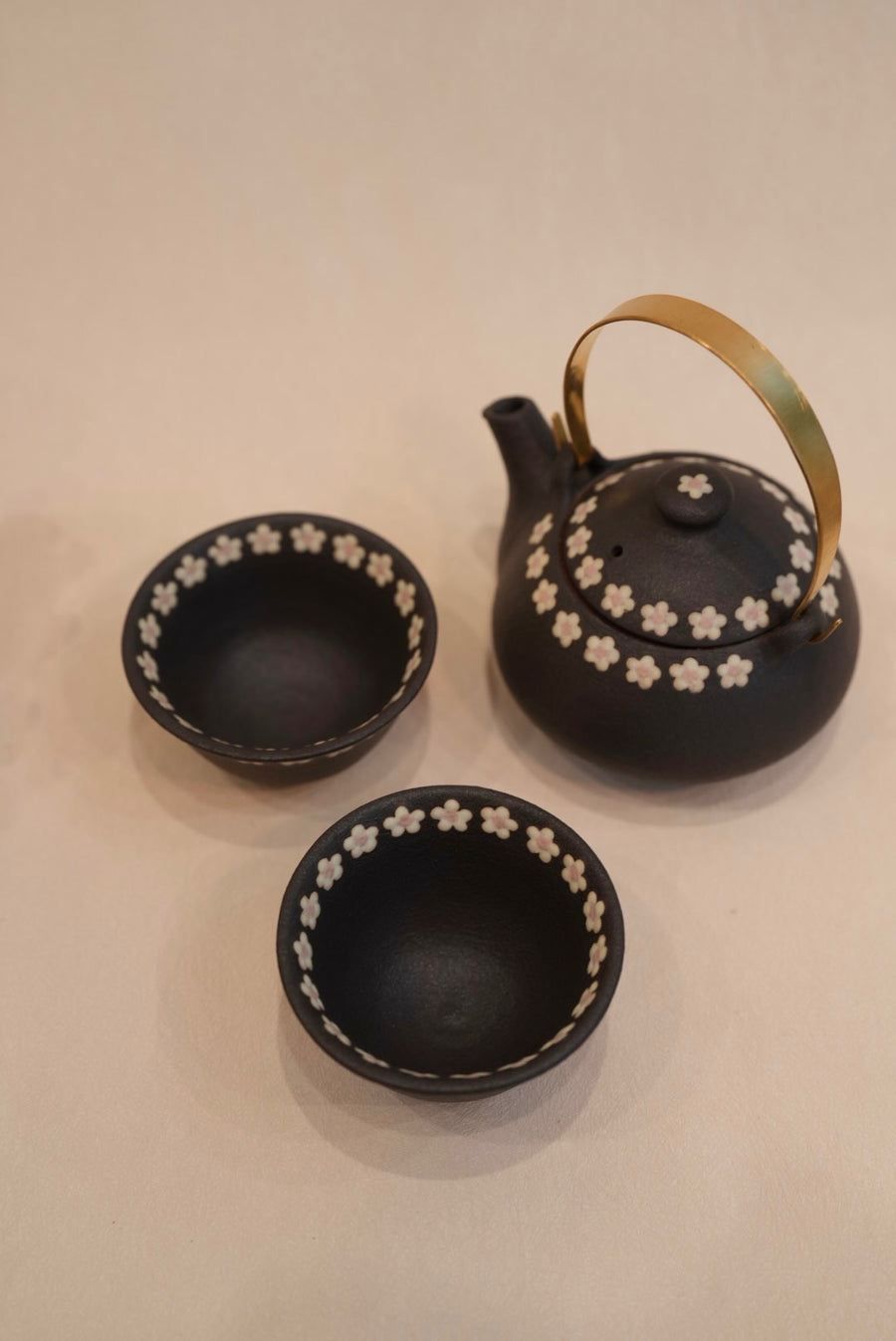 Kei Mitsumochi ミツ持啓 Floral Tea Set - Black KM72