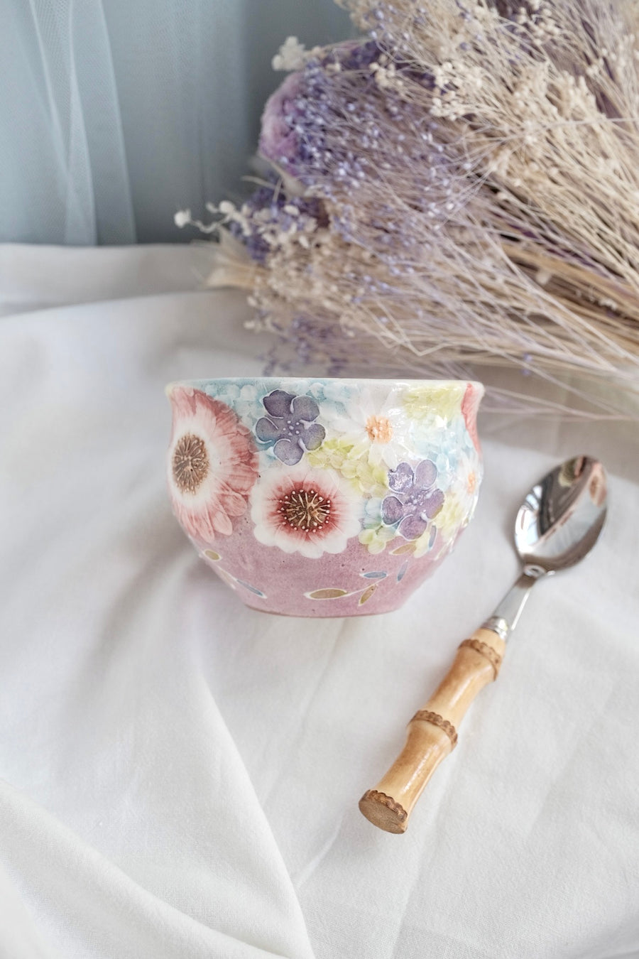 Seto Ware Flower Small Bowl